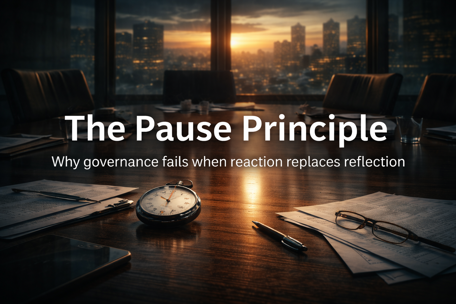 The ISI Pause Principle: Why governance fails when reaction replaces reflection