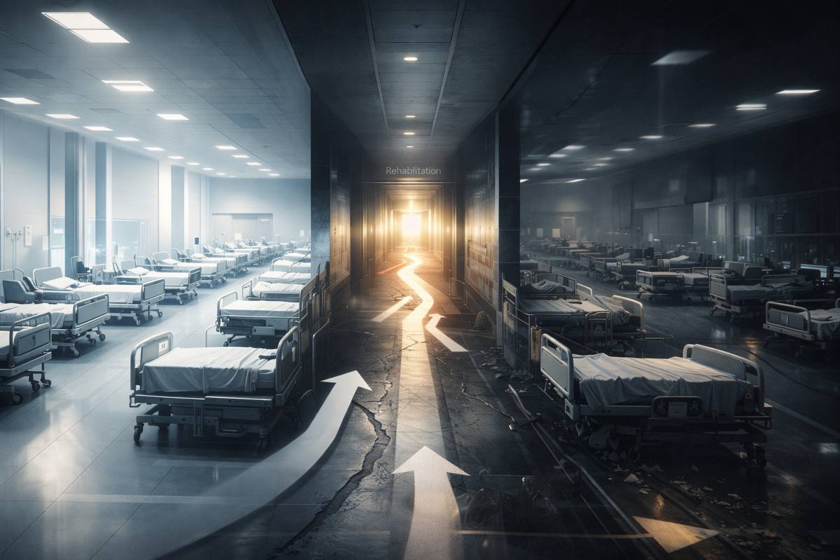 Bed Block as a System Integrity Failure - Flow Breakdown at the Acute–Rehabilitation Boundary