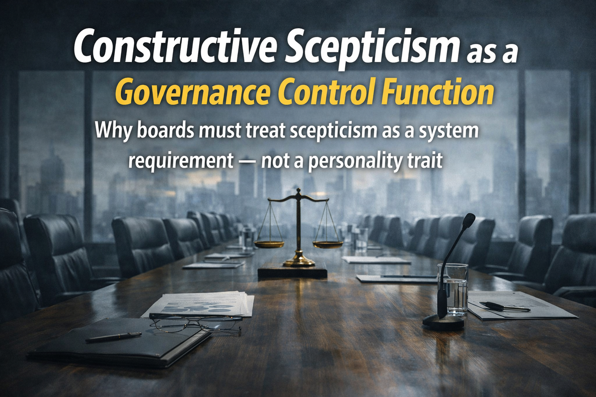 Constructive Scepticism as a Governance Control Function: Why boards must treat scepticism as a system requirement — not a personality trait