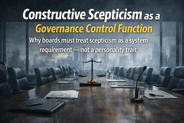 Constructive Scepticism as a Governance Control Function: Why boards must treat scepticism as a system requirement — not a personality trait